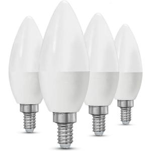 CTKcom LED Candelabra Light Bulbs E14 7W, Equivalent 60 Watt Light Bulbs,Candelabra Led E14 Instermediate Base,430 Lumens LED Not Dimmable (Warm White 2700K) 4 Pack