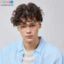 Firmoo Anti Blue Ray Computer Reading Glasses, Vintage Chic Square TR Frame, Anti Eyestrain UV400 Protection Glasses for WomenClear, 2.50