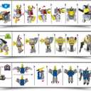 Deformation Combination Toy 5 in 1 Dinosaur Action Figure Robot for Kids