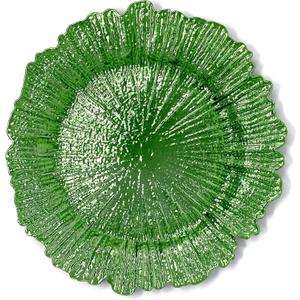 allgala 13-Inch 6-Pack Heavy Quality Plastic Round Charger Plates-Reef Green-HD80335