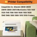 006R01509 006R01510 006R01511 006R01512 Toner Cartridges Compatible Replacement for Xerox AltaLink C8030 C8045 C8055 WorkCentre 7556 7830i Printers, High Yield 26,000 Pages Cyan