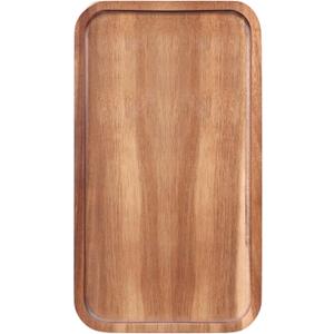 Medium Acacia Wood Serving Trays Long Charcuterie Boards Wood Snack Platter Rectangular Cookie Appetizer Plates Serving Cheese Board Rectangle Kitchen Dinner Platters for Food Dish Cake Dessert Tray (14" x 8" x 0.8")