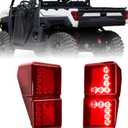 For Polaris Ranger Tail Lights Compatible 2025 Polaris Rangers 1000 XP Crew accessories 2018 - 2026 tail light 2024 assembly Rear Brake Stop Lights Replace #2413766 2413767 (Red Lens Tail Lights)