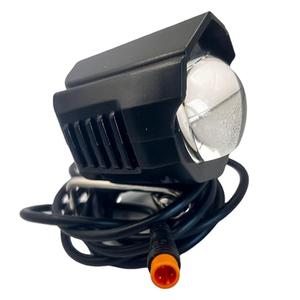 Foldable Mountain EBike Headlight 3-Pin Male Connector 36V‑48V Bicycle Front Light with 80‑100db Loud Horn Headlights for Night Riding Cycling LED Light