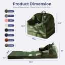 MAXYOYO Folding Sofa Bed with Backrest, Boneless Fold Out Couch with Handle
2 in 1 Convertible Bean Bag Chair to Floor Sofa Lounger, Comfy Folding Couch for Bedroom & Living Room, Dark Green, Single