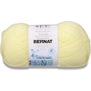 Bernat Big Ball Baby Solid Yarn - (3) Light Gauge 100% Acrylic - 12.3 oz - Yellow - Machine Wash & Dry