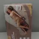 Full Body Massage Mat with Airbags Stretching & Heating, 3D Lumbar Traction & Relaxation, Back Massager Pad, 4 Modes 3 Intensities 3 Heat Levels, PU Leather, Portable & Foldable Design, Fit 5'1-6'0 (White and Brown)