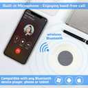 Waterproof Bluetooth Shower Speaker Portable Wireless Water-Resistant Speaker Suction Cup,Built-in Mic Gifts for Kids Speakerphone for iPhone Phone Tablet Bathroom Kitchen - White