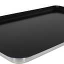 IMUSA Ceramic Nonstick, Stovetop Double Burner Griddle with Metal Handles, 19-Inch, Black (23.8" x 11.6" x 2.2")