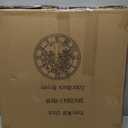 Micasso Non-Ticking Large Wall Clock: 18Inch Tree of Life Metal Black with Solid Wood Frame - Battery Operated Silent Clock for Living Room/Office/Bedroom/Kitchen - Home Decor for Fashion-Conscious