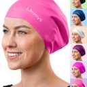 Limmys Premium Swim Cap for Women with Long Hair  Soft Silicone Swimming Cap for Women  Comfortable, Extra Room Fit, Chlorine Resistant & Hypoallergenic  Trusted by Swimmers Worldwide (Medium, Pink)