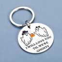 Valentines Gifts for Her Him, Keychain Boo Basket Stuff Basket for Him Couple Gifts Spooky Basket Stuffers For Boys Girls Ghost Anniversary for Boyfriend Girfriend Husband Wife Birthday