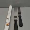 Angled Icing Spatula, Stainless Steel Offset Spatula, Cake Spatula Set of 2 Black 6, 8 inch Blade