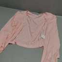 Women Tie Front Shrug Long Sleeve Bolero Cardigan Lightweight Casual Tops Size L