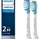Philips Sonicare Genuine C3 Premium Plaque Control Toothbrush Heads, One Year Supply, 2 Brush Heads, Black, HX9044/95 (2 Count (Pack of 1), White)