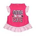 D-GROEE Dog Dress Innovative Eye-catching Cotton Beautiful Heart Pattern Dog Dress for Decoration Watermelon Red, Medium 