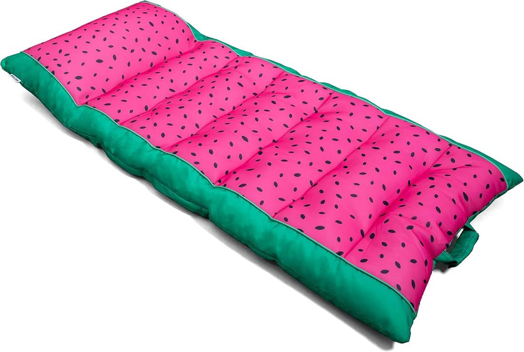 Big Joe Kona Hammock No Inflation Needed Pool Lounger with Headrest, Quick Draining Fabric, 4 feet Big (Summer Melon)