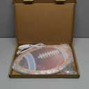 Football Neon Sign for Wall Decor Shaped Light LED Signs for Man Cave, Teens, Boys, and Girls' Bedrooms and Game Rooms. Neon Wall Signs Gift for Football Fans Teens (Orange + White)