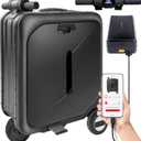 22 Inch 30L Smart Rideable Suitcase 94 Wh Electric Luggage Scooter w APP Control One-Button Fold Waterproof Lightweight Carry On for Airport Lightweight Business Travel