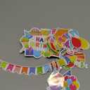 Fabbay 25 Pcs Happy Birthday Cruise Door Magnets Decorations Reflective Colorful Magnetic Stickers Car Magnets Decorations Banner Cake Box Balloon for Cruise Door Birthday Party Metal Surface Decor