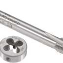 uxcell 5/16"-32 UNEF Tap and Die Set, HSS Machine Thread Tap with Round Threading Die, Right Hand