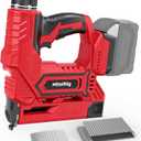Cordless Brad Nailer 2-in-1 Compatible with Milwaukee 18V Battery, 5/8 to 1-1/4 Inch 18 Gauge Nail Gun with 2000 Nials for Wood Carpentry, Powered Electric, 2 Mode, Tool Only