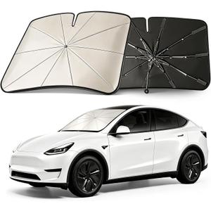 Mihen Windshield Sun Shade Umbrella for Car - Universal Size [100% Blocks Sunlight & Ice Cooling Feel] Foldable Front Window Car Sun Shade Heat Insulation, Protect Car Interior for Car, SUV, Truck