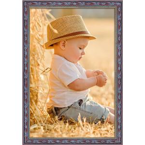 20x30 Wood Frame Brown Blue, Vintage 30x20in Floral Picture Frames, 20 x 30inch Gallery Photo Pic Display with HD Plexiglass, 1.4in Widen 1in Thick, Horizontal Vertical Wall Display