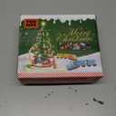 Christmas Tree Building Block with LED Light, Rotating Christmas Tree 2024 Building Set for Adults, Christmas Tree Building Kit Xmas Gift for Boys and Girls (Non-Advent Block) (Green)