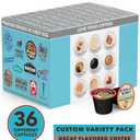 Crazy Cups Flavored Decaf Coffee Pods Variety Pack Compatible with Keurig K Cups Brewers, 36 Count, Assorted Decaffeinated Flavored Coffee Sampler(Pack of 1) (EXP 04/27/26)