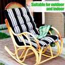 6 Pack High Back Outdoor Chair Cushions Bulk Waterproof Indoor Outdoor Chair Cushion Seat and Back Rocking Chair Cushion Thickened Patio Chair Pad for Indoor and Outdoor (Classic Strip)