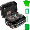 Smell Proof Bag, Christmas Gift Set for Friends, Smell Proof Bags with Combination Lock Scent Proof Travel Set, Odorless Rolling Tray Carbon Lining Organizer Travel Medicine Bags (Green)
