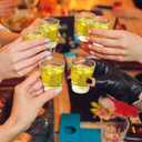 Tioncy 24 Pcs Christmas Shot Glasses 2 oz Clear Shot Glass Happy Holiday Print Cocktail Glasses Funny Cool Mini Whiskey Shot Glass Cups for Christmas Table Decoration Present Drinking Supply(Cool)