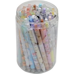 YIKANGHENG 50 Pcs Fine Point Cute Pens With a Pen Holder, 0.5mm 50 Different Random Styles Black Ink Kawaii Gel Pens for Office, Study, Gift and Home Supplies (50)