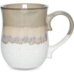 Bosmarlin Large Ceramic Coffee Mug, 20 Oz, Big Tea Cup for Office and Home, Dishwasher and Microwave Safe (Brown Gray, 20 Oz)