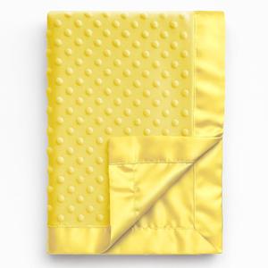 Pro Goleem Baby Soft Minky Polyester Blanket with Satin Backing Baby Gifts for Boys and Girls Pet Blanket for Dogs/Cats/Puppies (Yellow, 30 x 40)