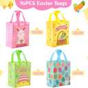 STYPOP 16 Pack 9" Easter Bags for Kids, Non-Woven Gift Bags with Handles, Reusable Easter Baskets for Kids Egg Hunts/Party Favor Supplies, 9.3"*7.7"*4.3"