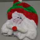 Relaxweex Light up Christmas Motorcycle Helmet Cover Extra Large Santa Claus Hat Decoration 18.78 x 15.75 Inch Helmet Cover (Red-green Altering)