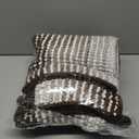 BSICPRO Bathroom Rugs Sets 3 Piece, Toilet Rugs U-Shaped Contour Bath Mat Set, Striped Absorbent Non Slip Chenille Shower Mat, Brown