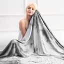 Marchpower Cooling Blanket for Hot Sleepers Twin Size, Double Sided Arc-Chill Cooling Fabric Q-Max>0.5, Cooling Blanekt for Hot Flashes and Night Sweats, Cool Blanekt Cold Blanket for Summer (Light Grey)