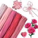 Pipe Cleaners Craft 500PCS 5 Colors Pastel Pink Pipe Cleaners Bulk 30CM Limpia Pipas para Manualidades Fuzzy Wire Chenille Stems for Arts Crafts and Creative DIY Projects Decorations