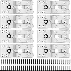 8 Pcs Sectional Couch Connectors with Screws, Thickened Alligator Couch Connectors to Make Sectional Stay, Heavy Duty Sofa Connector for Sectionals (8 Pack+72 Screws)