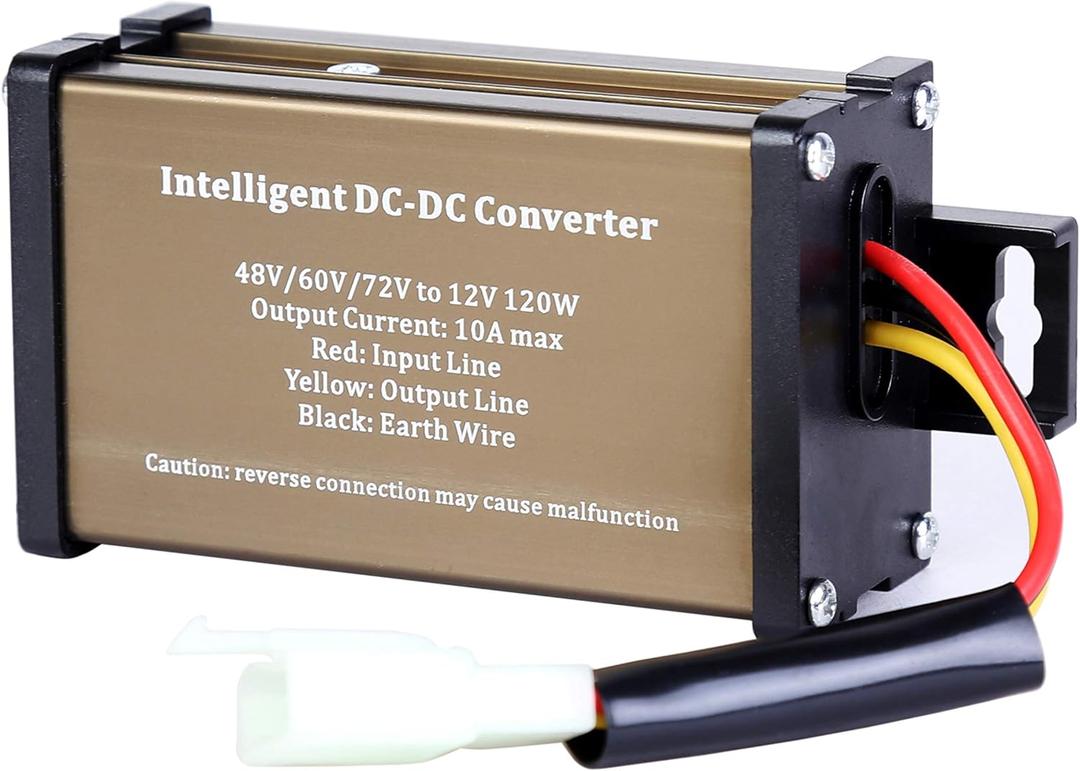 Pro Chaser DC-DC 72V 60V 48V Volt Voltage to 12V Step Down Voltage Reducer Regulator 180W 15A for Scooters & Bicycles Golf cart (10A 72v-12v)