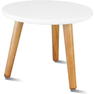 Uneedem Indoor Plant Stand, Wood Mid Century Modern Small Round Side Plant Table for Indoor Plants, 8.9" Tall Plant Holder for Flower Pots End Table
