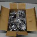 2" Inch Stem Leveling Casters Wheel with Ratchet Handle, 1/2 Inch and M12 Stem Size, Height Adjustable Heavy Duty Casters Set of 4 Total Load 2200 Lbs, Workbench Retractable Caster, T60, Black