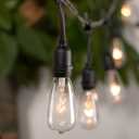 Brightown 24-Pack Edison Replacement Light Bulbs,7W E17 Screw Base ST40 Replacement Clear Glass Light Bulbs for Outdoor Patio ST40 String Lights, Warm White