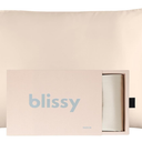 Blissy Silk Pillowcase - 100% Pure Mulberry Silk - 22 Momme 6A High-Grade Fibers - Silk Pillow Cover for Hair & Skin - Regular, Queen & King (Champagne, Queen)