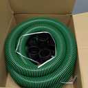 WS25021A Shop Vac Hose Kit for 1-7/8in Shop Vacuums Workshop Wet/Dry 13ft with 2-1/2-inch 6 Fittings/Attachments Vac Hose Fits Most Vacuum Cleaners (BLACK GREEN NEW)