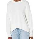 Daily Ritual Women's Boxy Crewneck Sweater Medium , White 