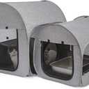 LUCKITTY Portable Cat Playpen, Delivery Room, Enclosure, Postoperative Recovery, House Design for Better Standing, Foldable Pet Tent for Indoor and Outdoor Use, Cat Houses & Condos, Dark Gray  